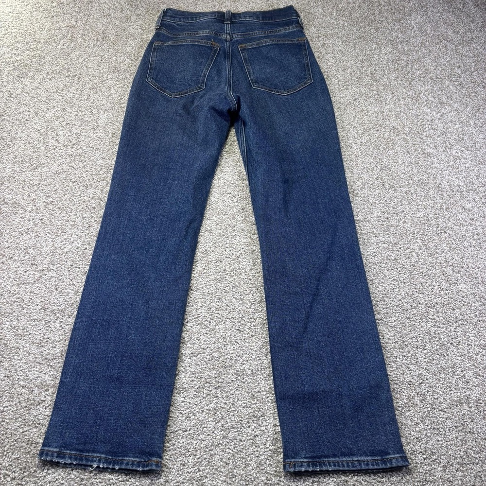 Abercrombie & Fitch Ankle Straight Jeans Womens 00 Blue Ultra High Rise 24x28 - Picture 6 of 6